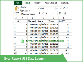 Excel Report USB Data Logger Vacker Kuwait